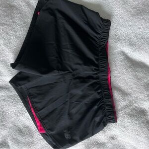 New Balance Women's Athletic Shorts in Black and Pink